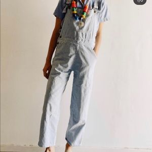 Hey Gang Overalls Railroad Stripe